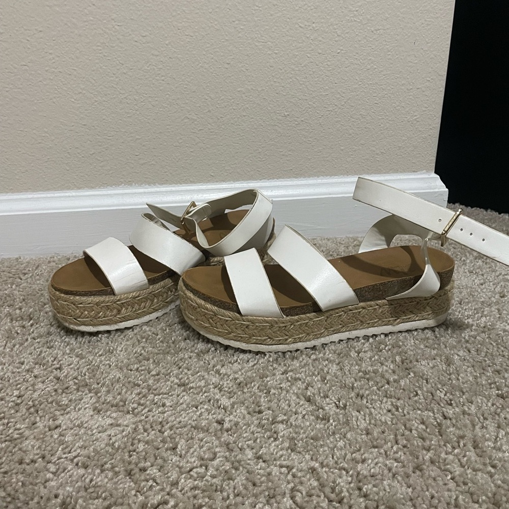 Women's White Platform Sandals